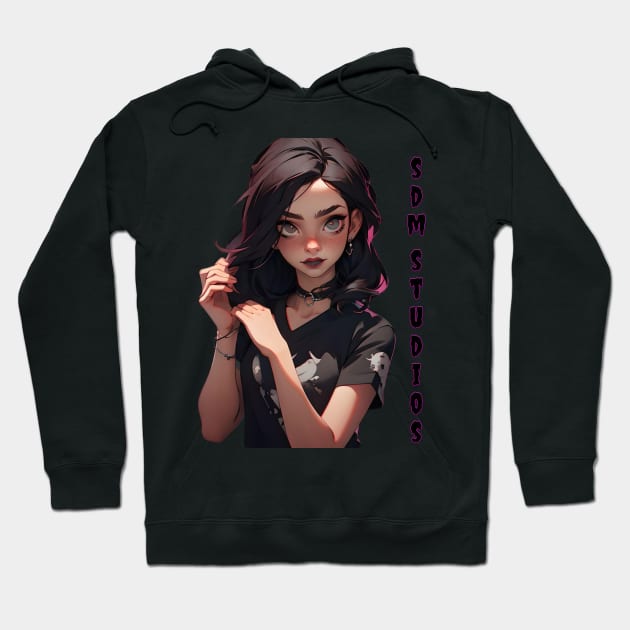 Goth Girl SDM STUDIOS Hoodie by SDM STUDIOS